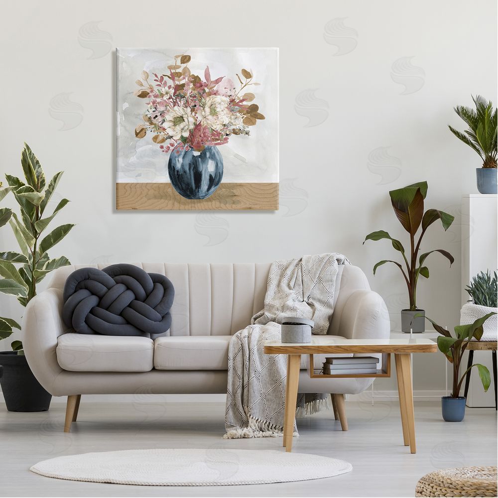 Carol Robinson Country Rustic Bouquet Still Life Canvas Wall Art in Room