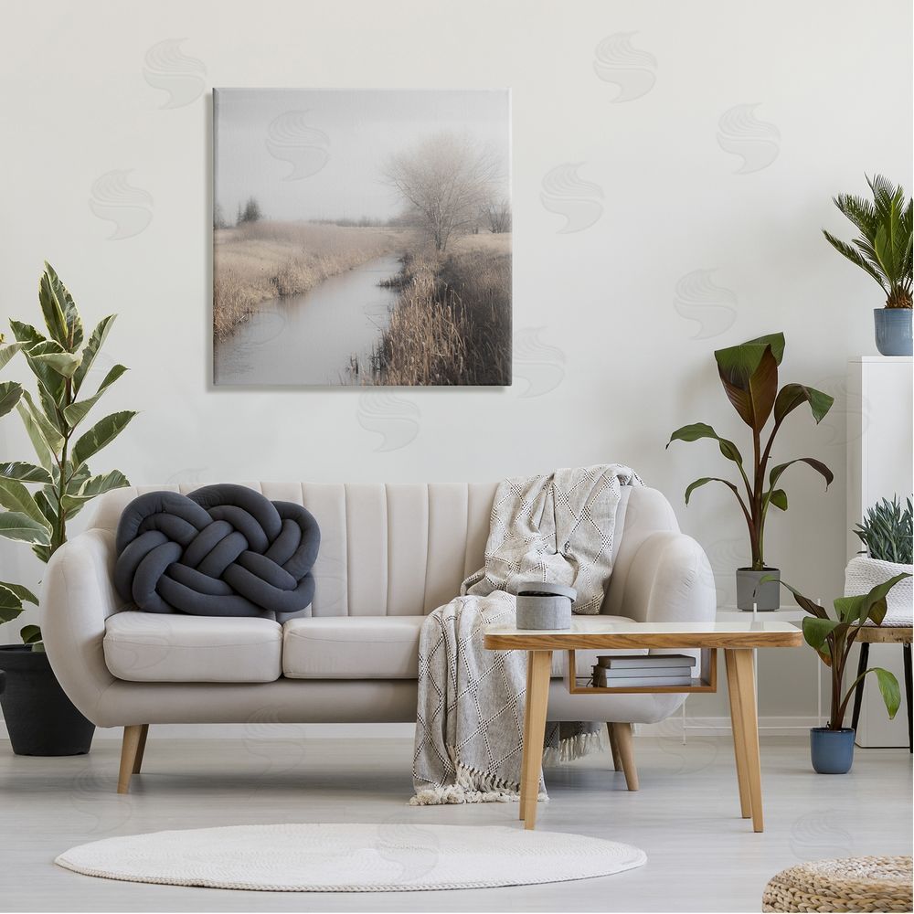Carol Robinson Quiet Stream Rural Grassland Canvas Wall Art in Room
