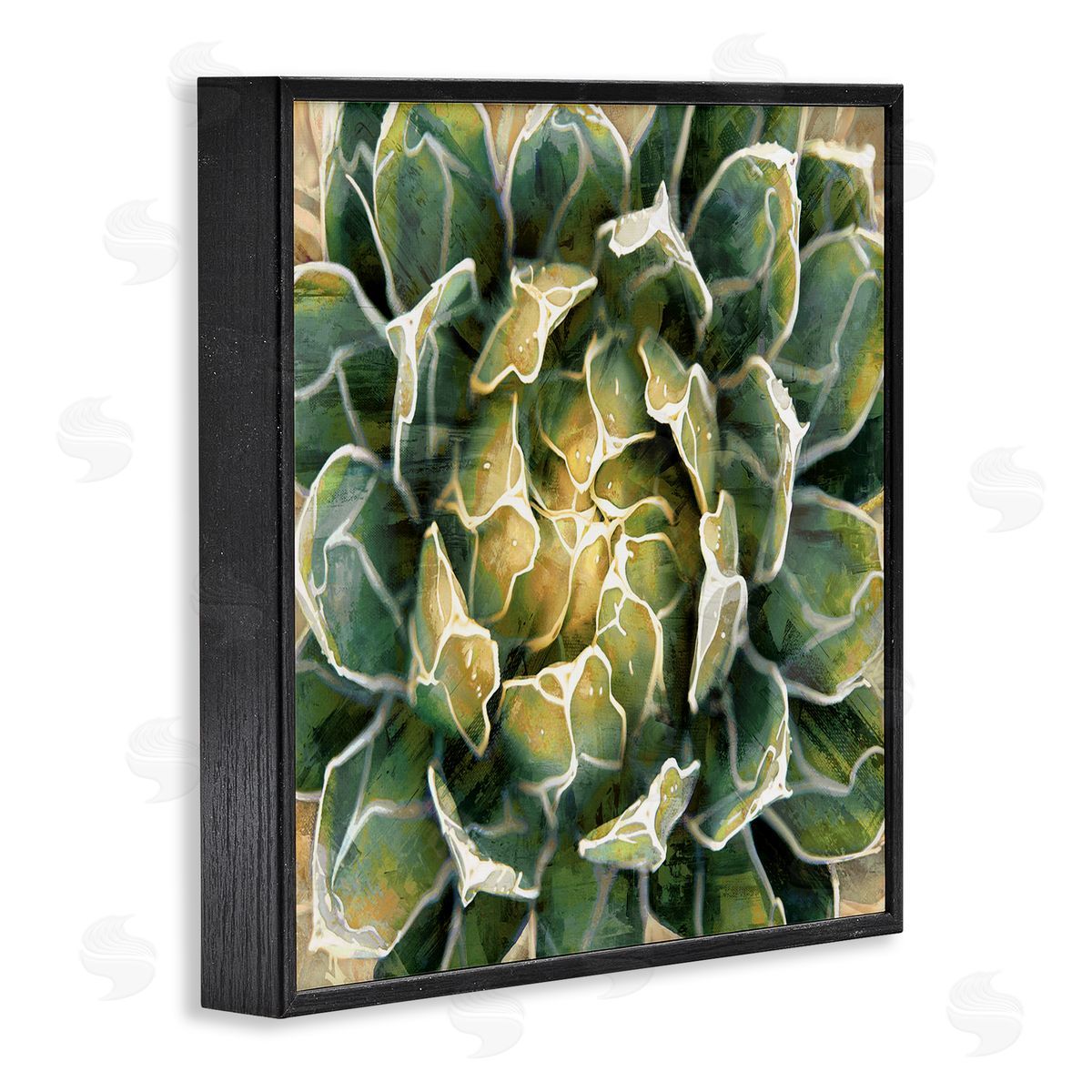 Lindsay Benson Leafy Succulent Plant Nature Black Framed Glicee Wall Art Print