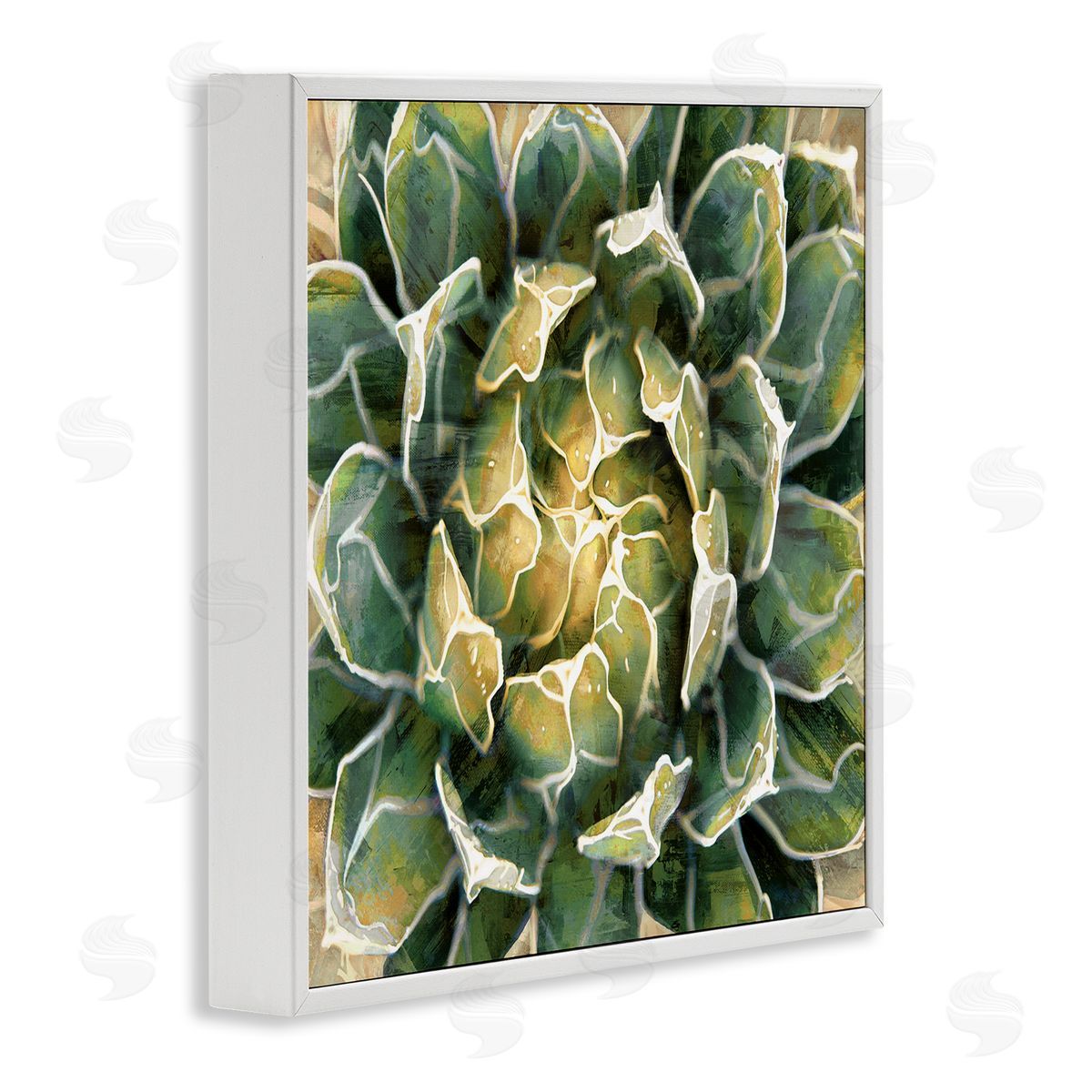 Lindsay Benson Leafy Succulent Plant Nature White Framed Glicee Wall Art Print