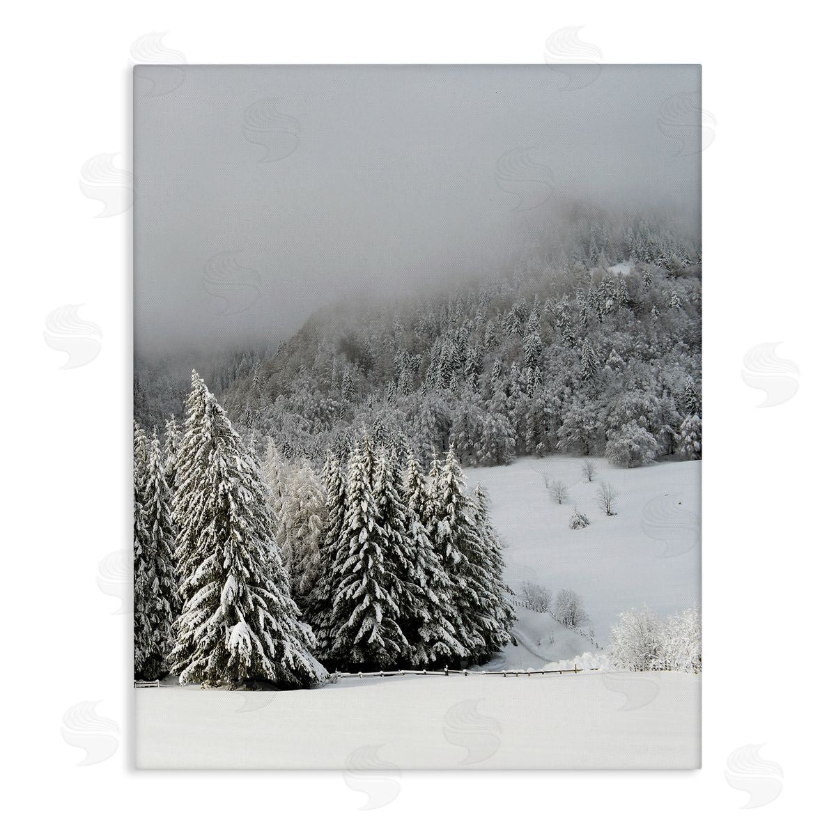 Winter Snowscape Woodland Trees Canvas Wall Art, Home Decor by Stupell Studio