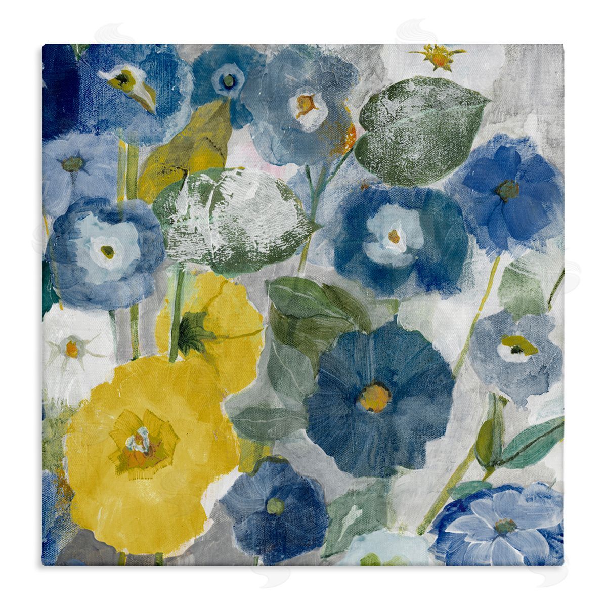 Jill Martin Abstract Poppy Flowers Pattern Stretched Canvas Wall Art Print