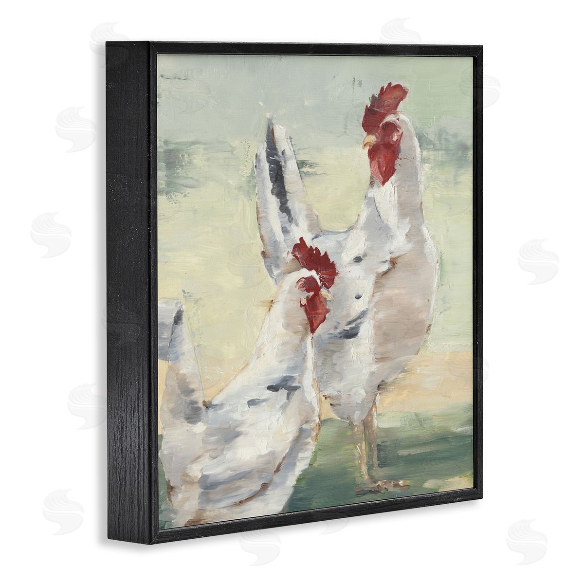 Ethan Harper Country Hens Farmhouse Portrait Black Framed Glicee Wall Art Print
