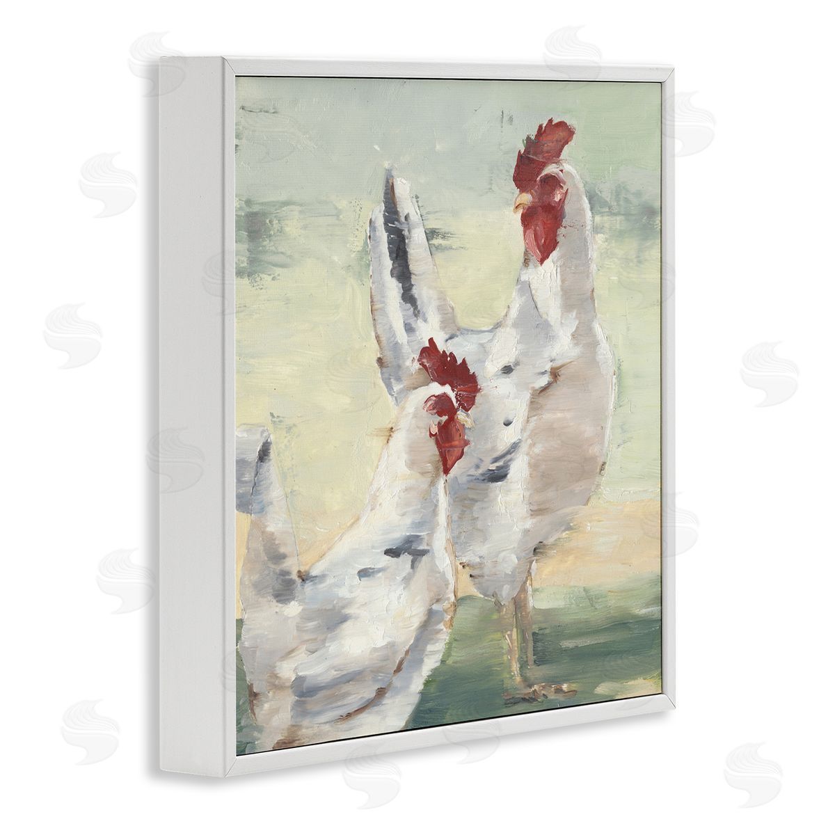 Ethan Harper Country Hens Farmhouse Portrait White Framed Glicee Wall Art Print