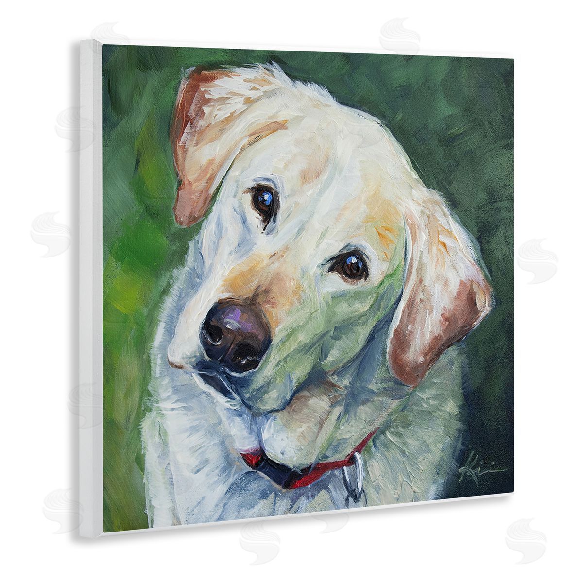 Lindsay Kivi Fine Art Labrador Dog Pet Portrait Wooden Wall Plaque Art Print