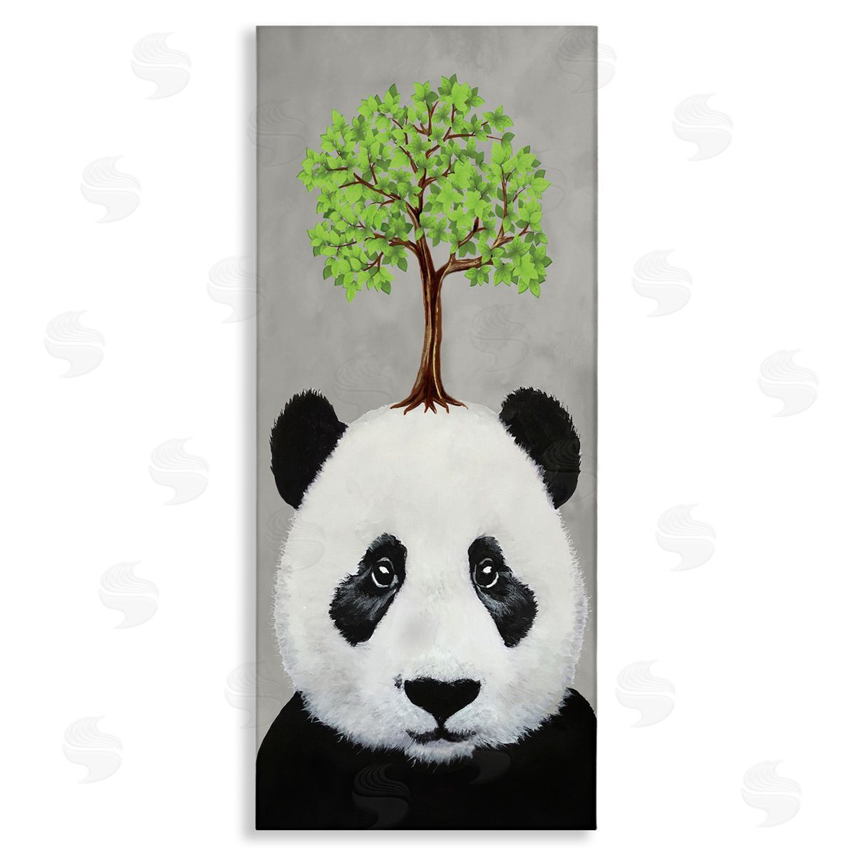 Coco de Paris Panda Bear & Tree Nature Portrait Stretched Canvas Wall Art Print
