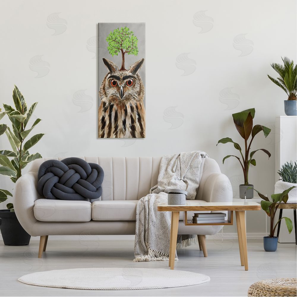 Coco de Paris Owl Tree Growing Wildlife Canvas Wall Art in Room