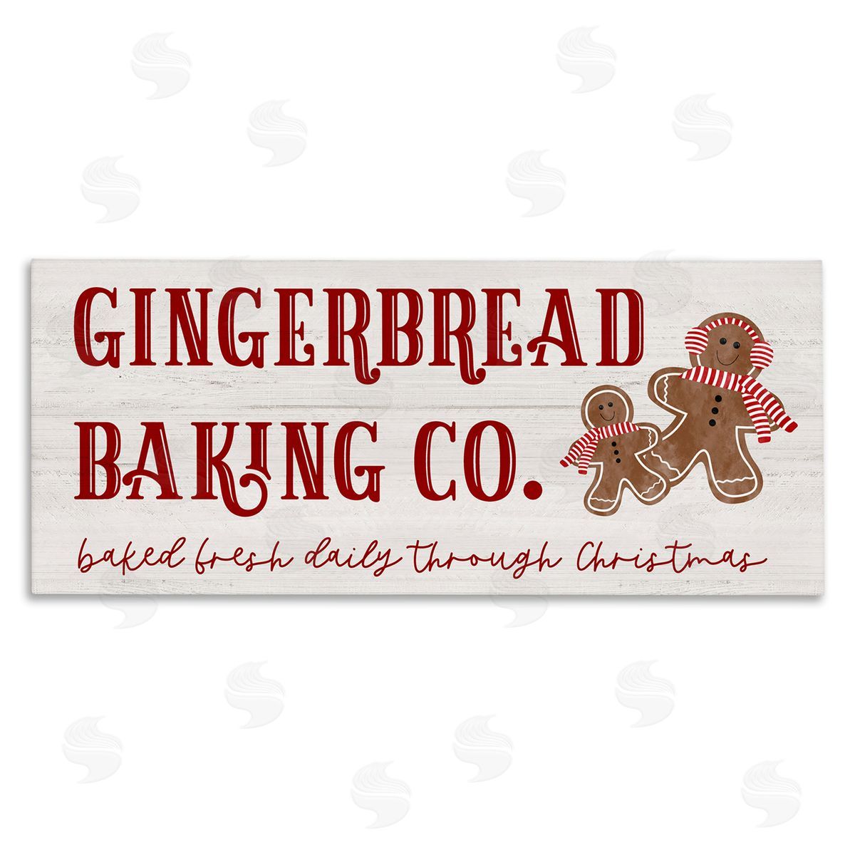 Natalie Carpentieri Gingerbread Baking Co Holiday Stretched Canvas Wall Art Print