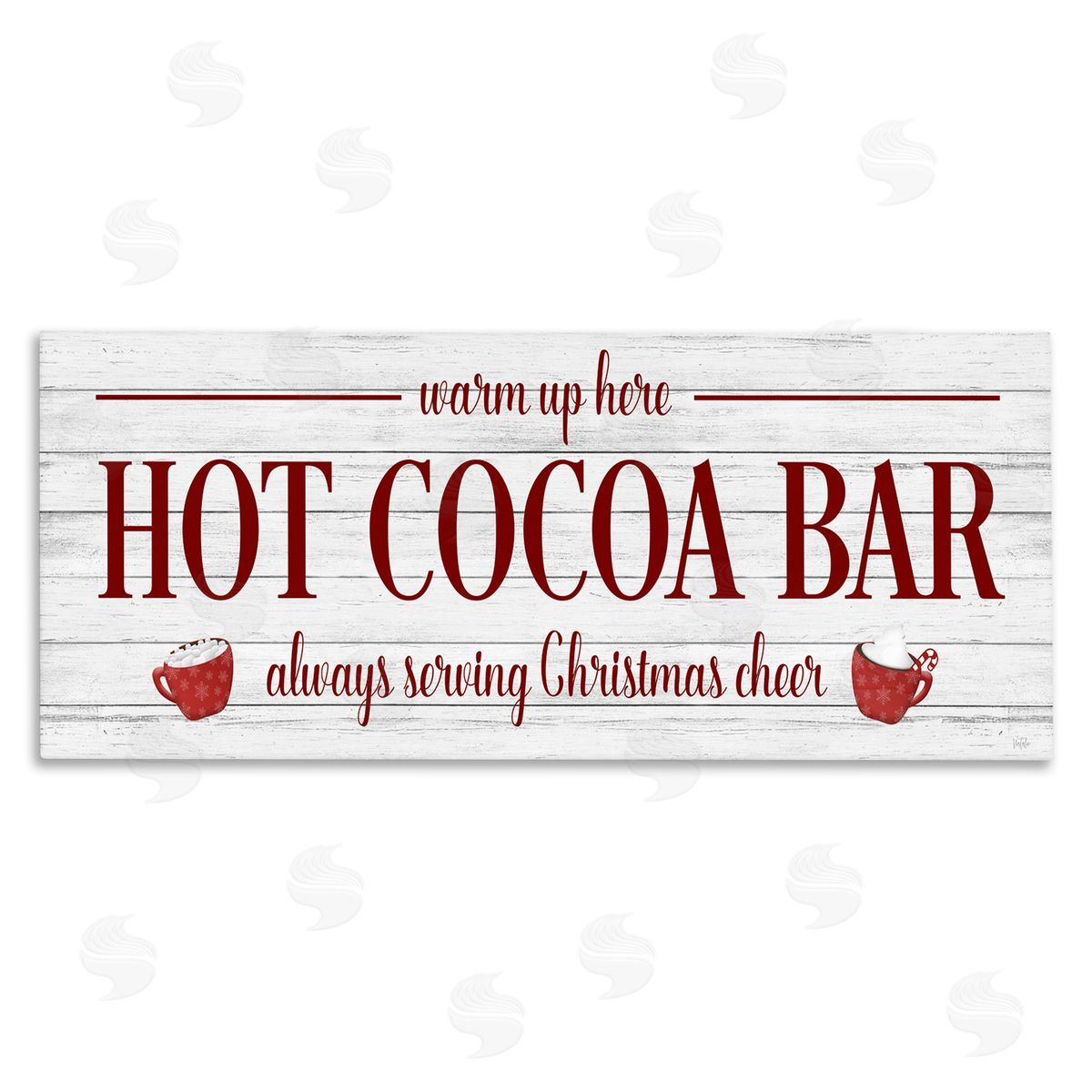 Hot Cocoa Bar Winter Beverage Canvas Wall Art, Home Decor by Natalie Carpentieri