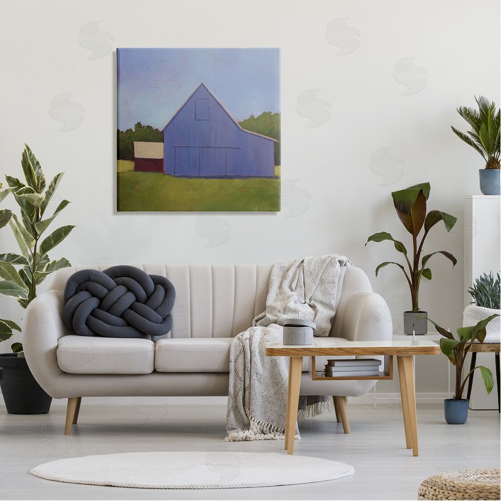 Carol Young Country Barn Grassland Landscape Canvas Wall Art in Room