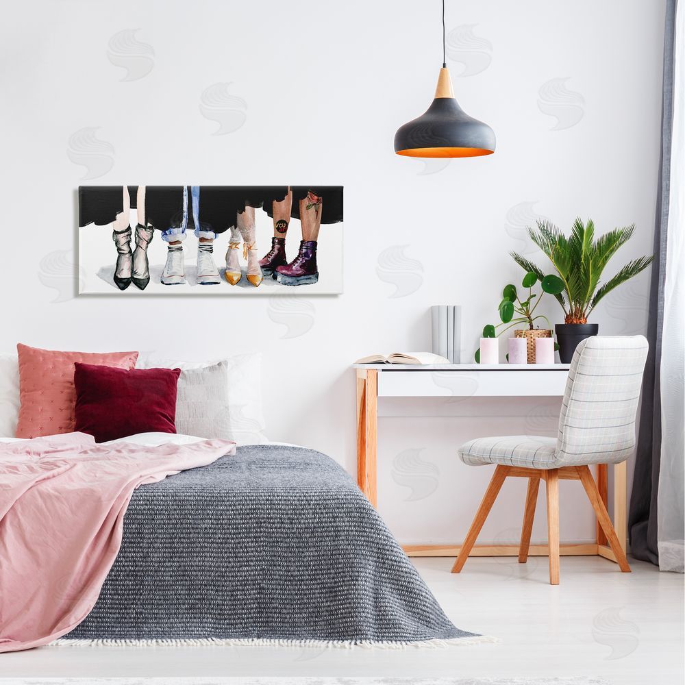 Jennifer Paxton Parker Trendy Fashion Shoes People Canvas Wall Art in Room