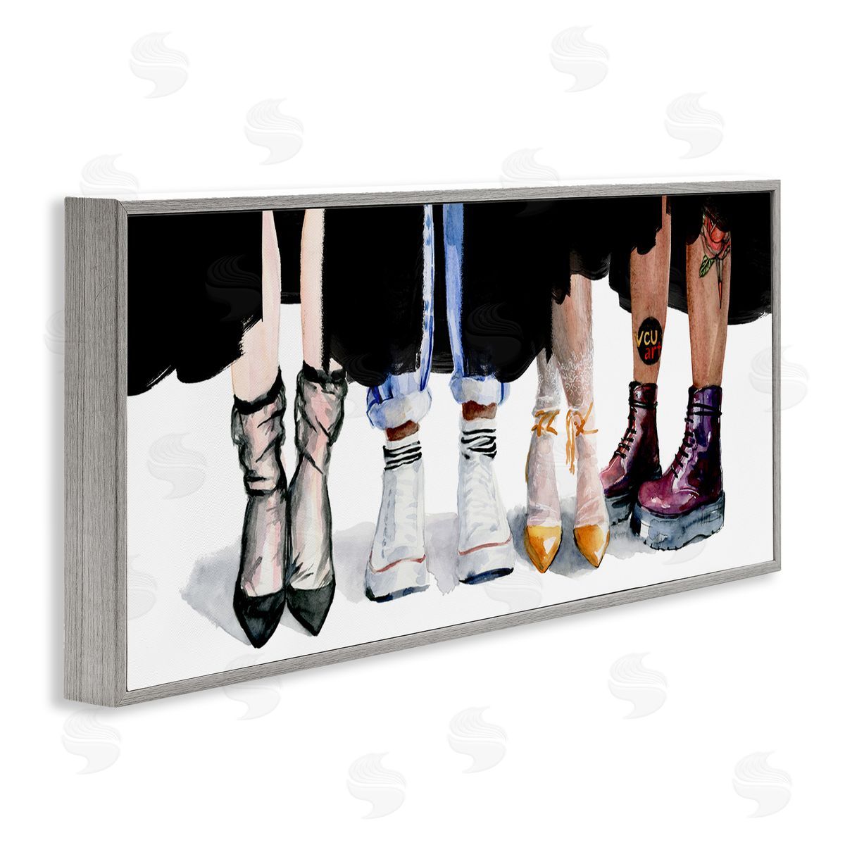 Jennifer Paxton Parker Trendy Fashion Shoes People Gray Framed Glicee Wall Art Print
