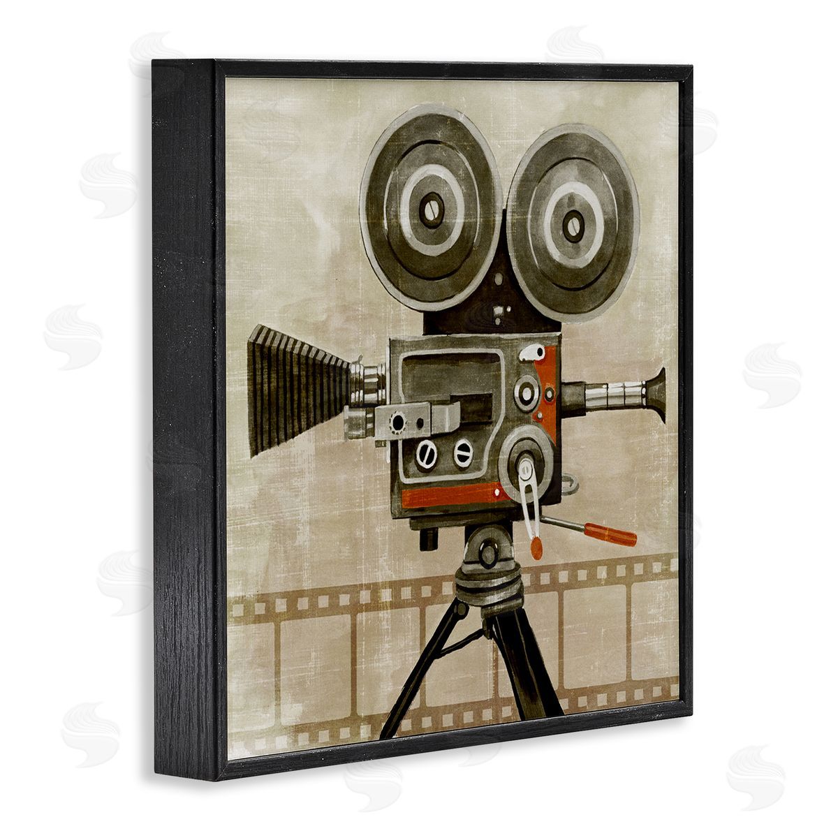 Grace Popp Vintage Movie Video Camera  Black Framed Glicee Wall Art Print