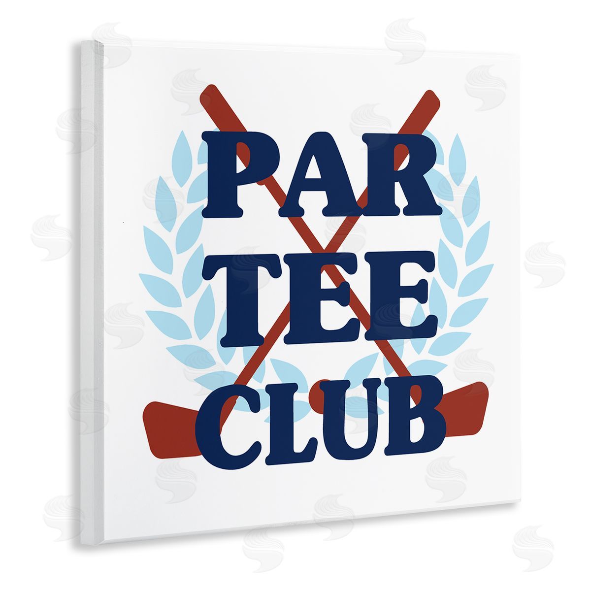 Stupell Studio Par Tee Club Golf Clubs Wooden Wall Plaque Art Print