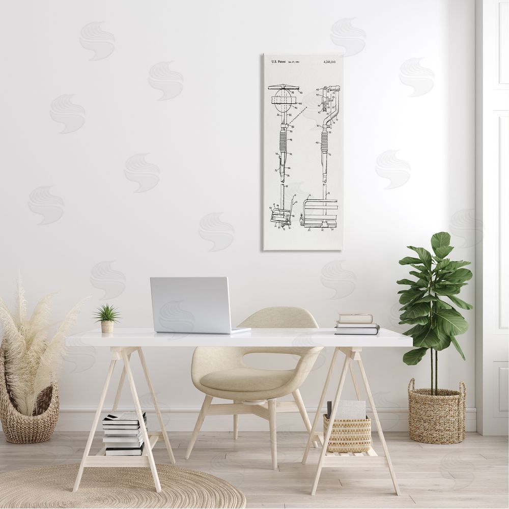 Stupell Studio Ski Lift Patent Blueprint Canvas Wall Art in Room