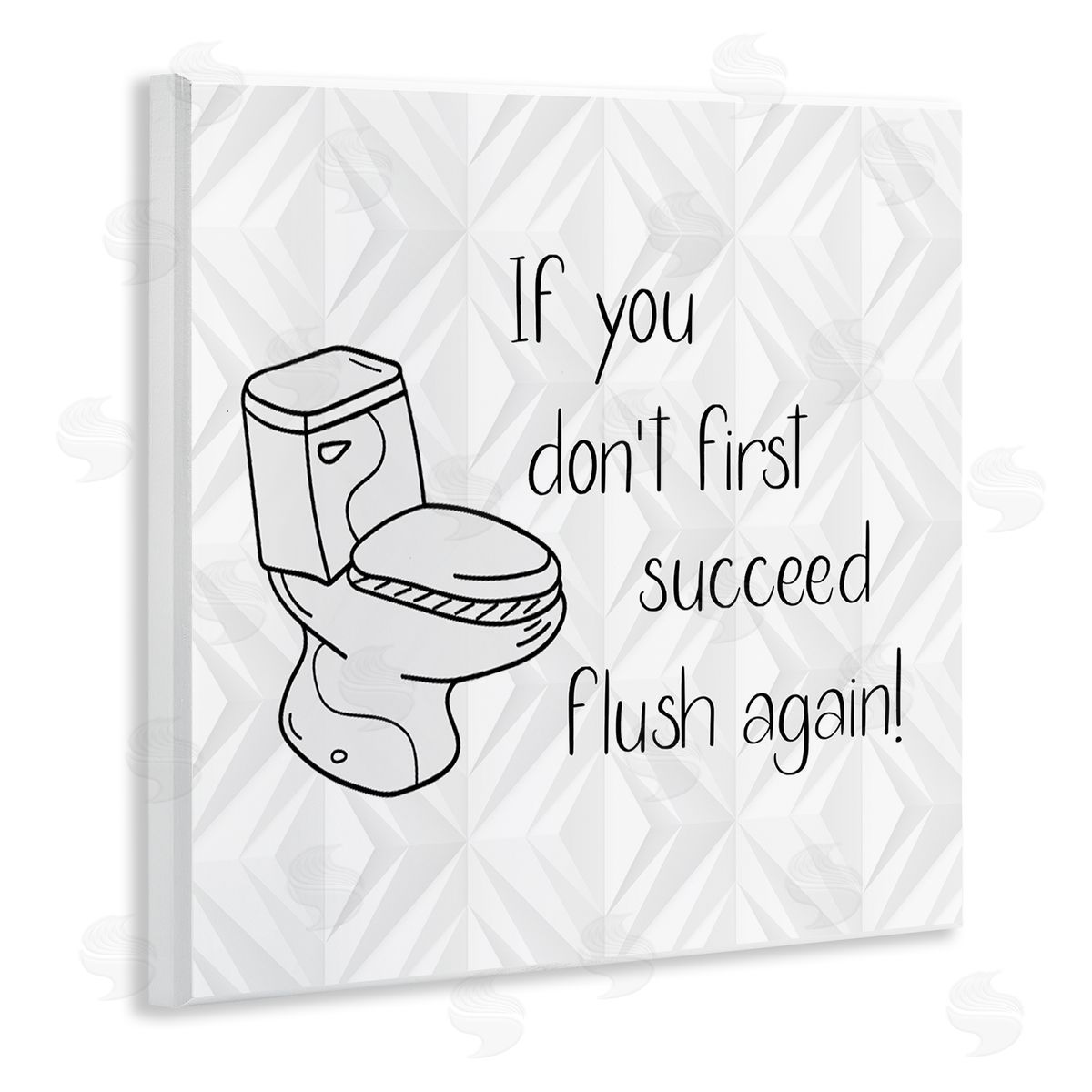Susan Jill If You Don't Succeed Funny Bathroom Wooden Wall Plaque Art Print