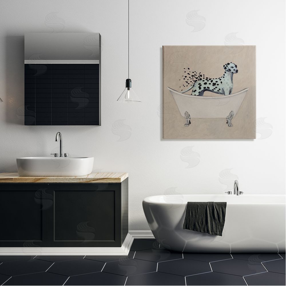 Coco de Paris Dalmatian Spots Washing Away Canvas Wall Art in Room