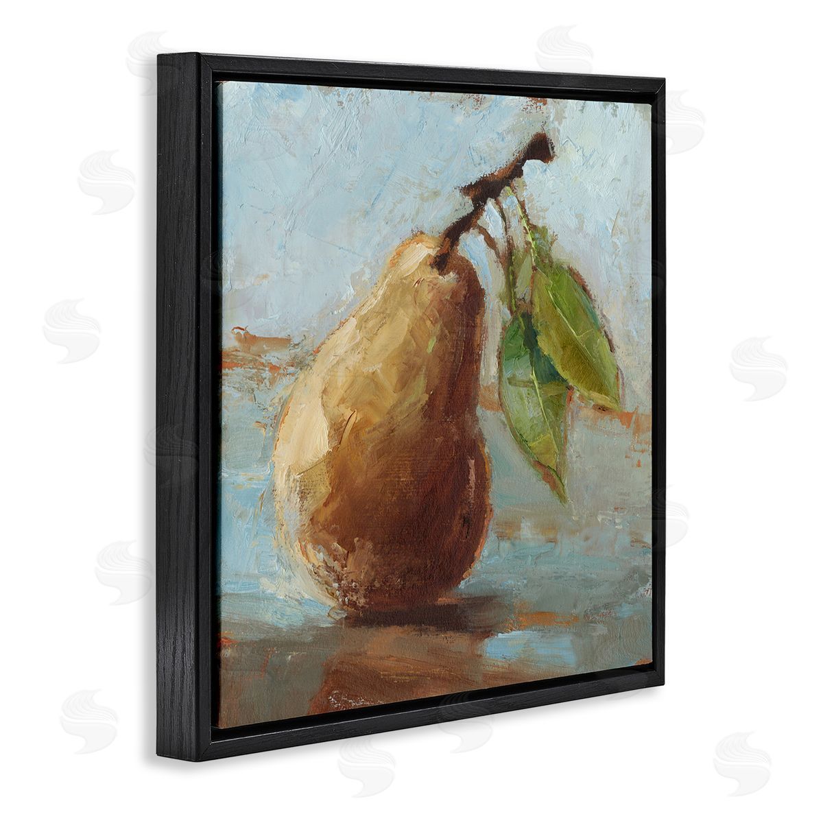Ethan Harper Pear Fruit Kitchen Painting Black Floating Frame Canvas Wall Art Print