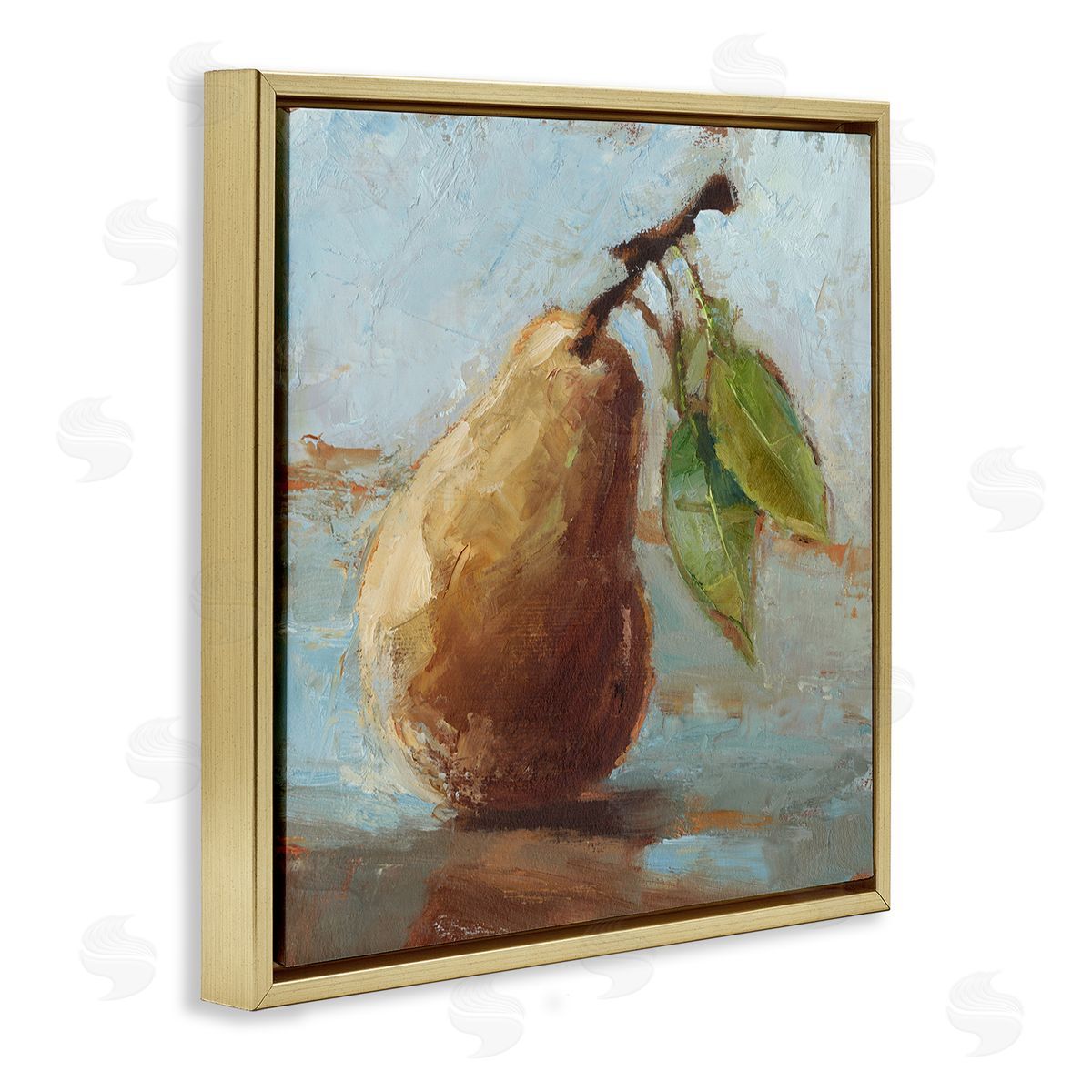 Ethan Harper Pear Fruit Kitchen Painting Gold Floating Frame Canvas Wall Art Print