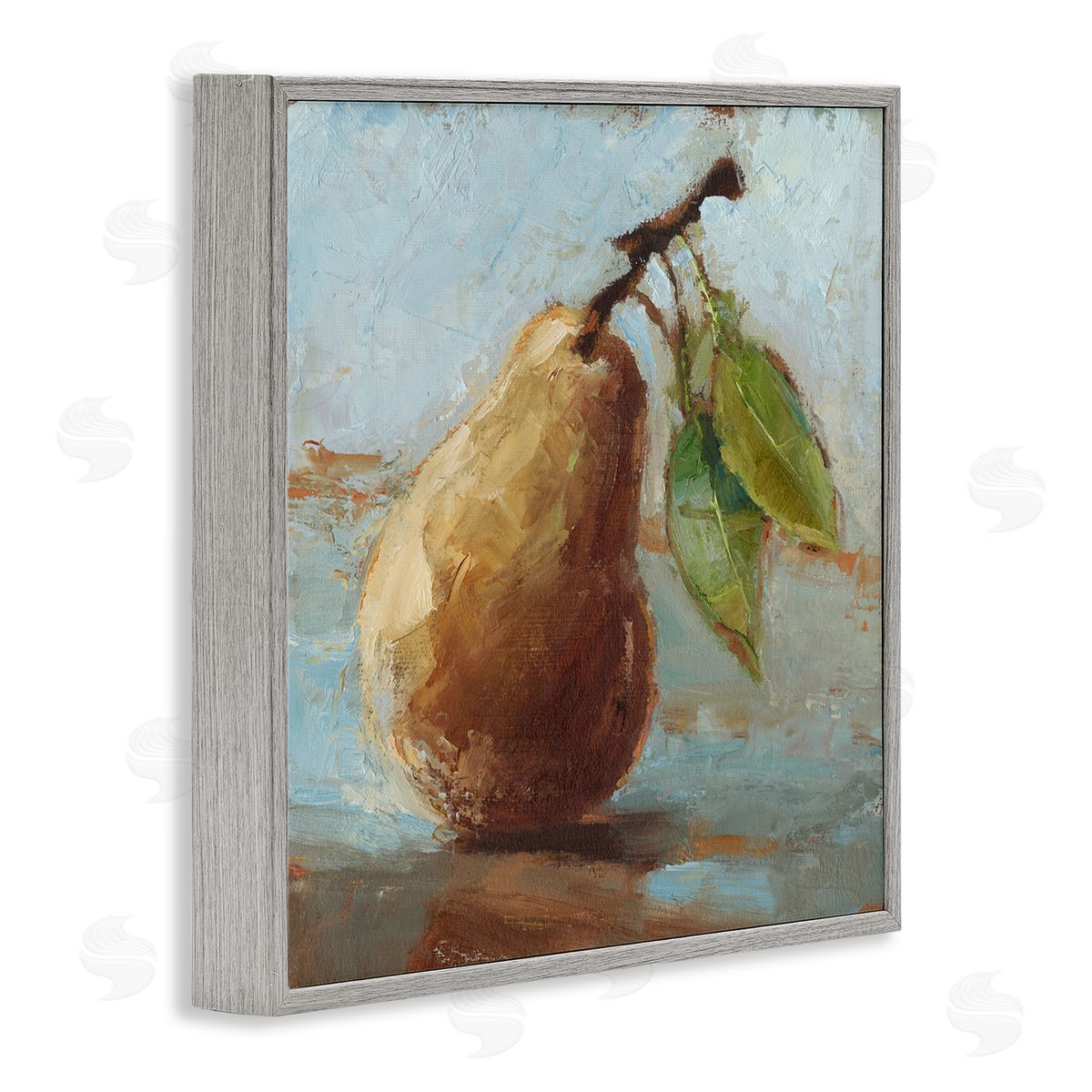Ethan Harper Pear Fruit Kitchen Painting Gray Framed Glicee Wall Art Print