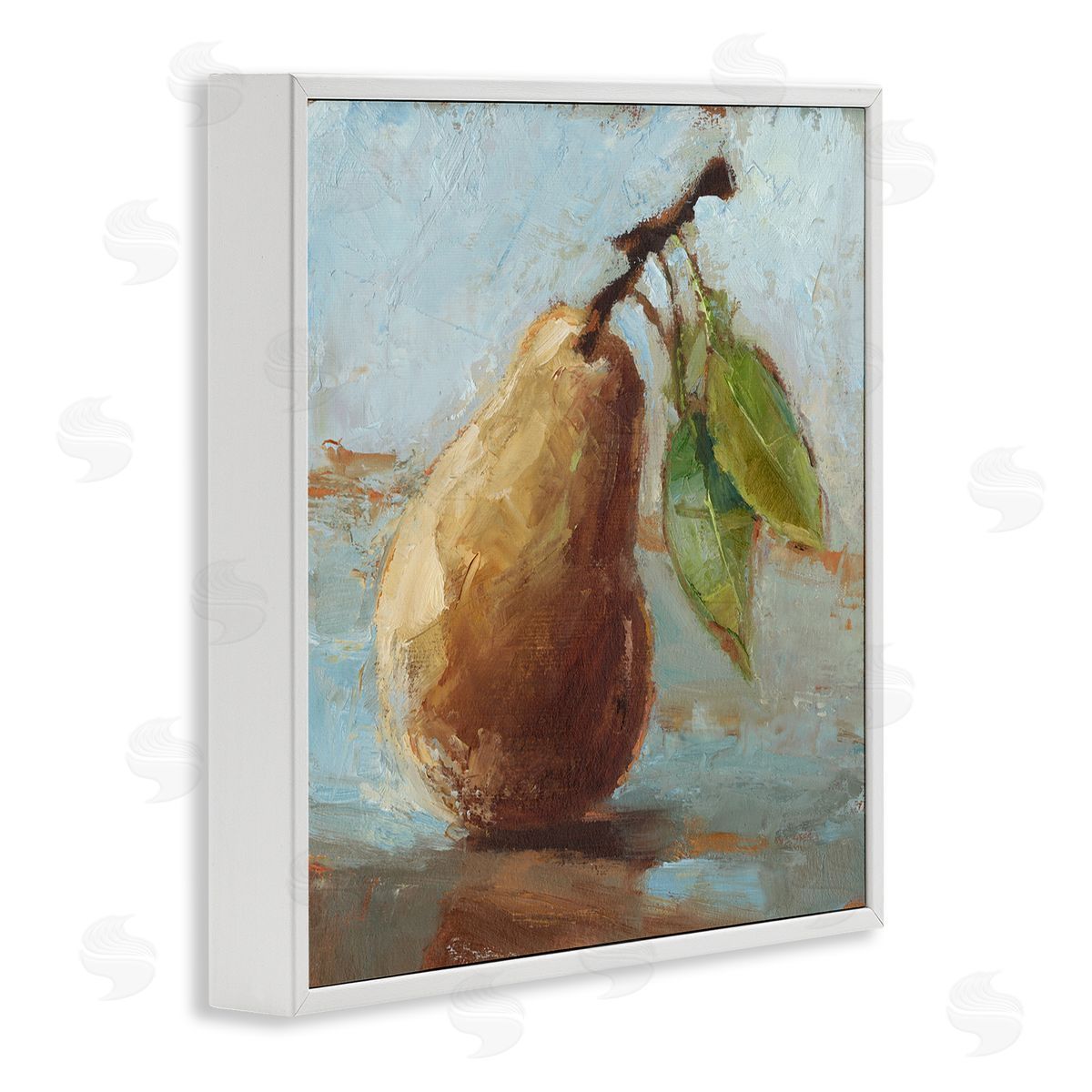 Ethan Harper Pear Fruit Kitchen Painting White Framed Glicee Wall Art Print