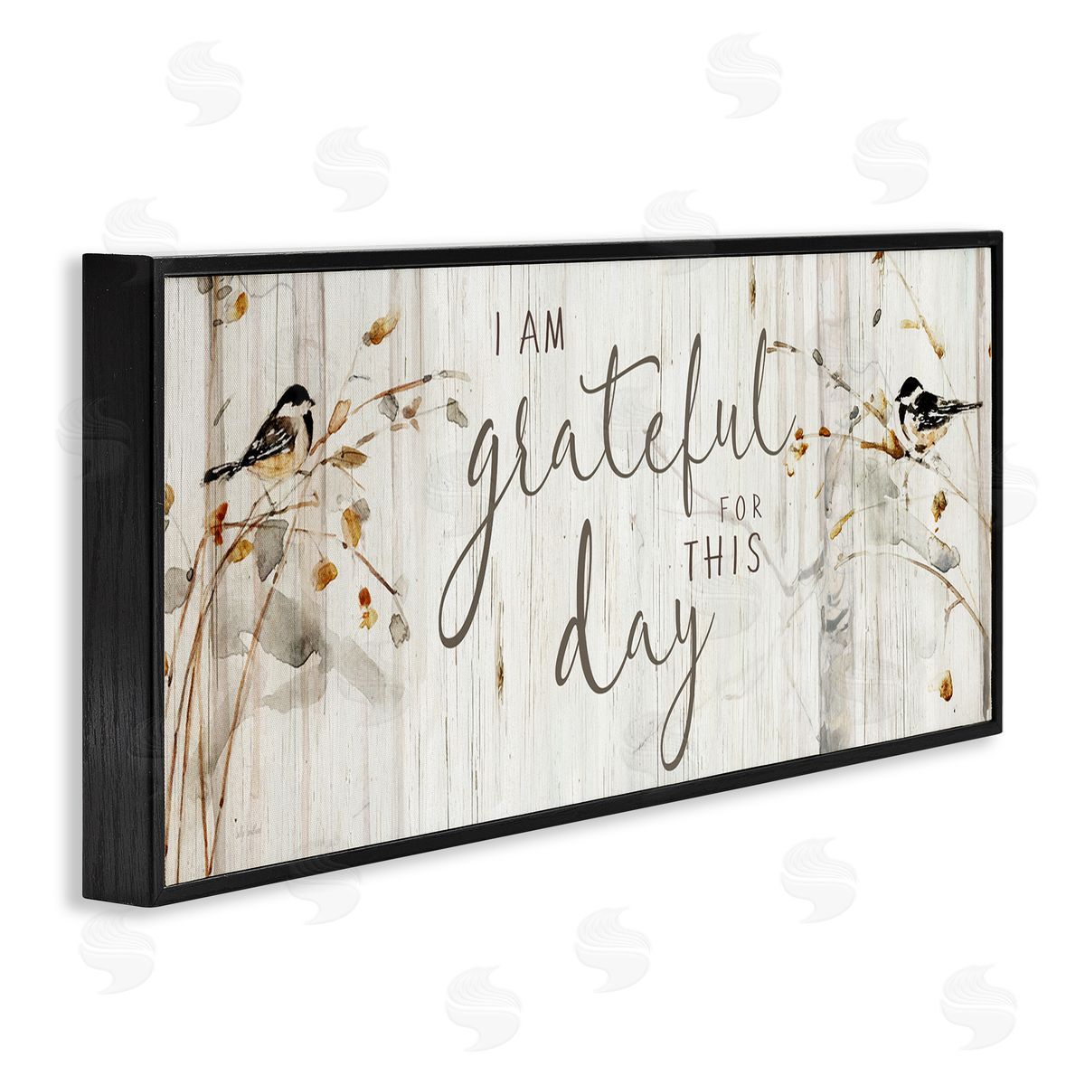 Sally Swatland Grateful For This Day Phrase Black Framed Glicee Wall Art Print