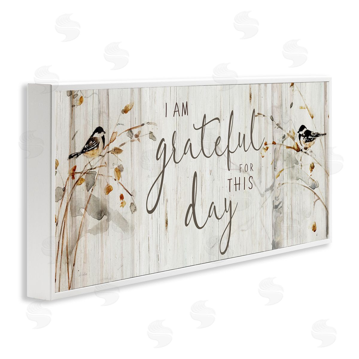 Sally Swatland Grateful For This Day Phrase White Framed Glicee Wall Art Print