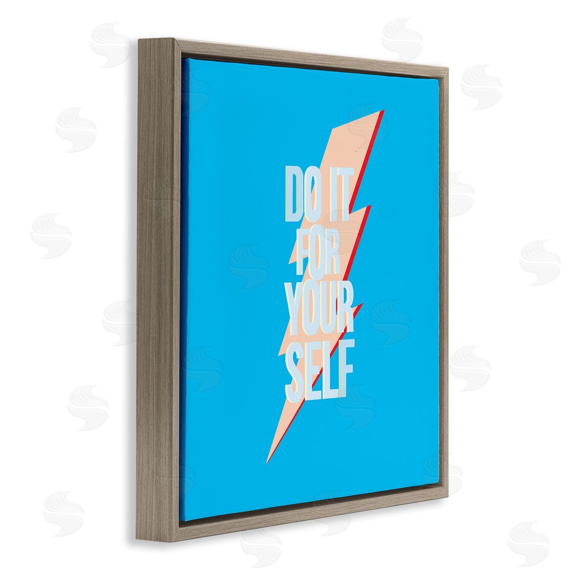 Ashley Singleton Do It For Yourself Self Care Brown Floating Frame Canvas Wall Art Print