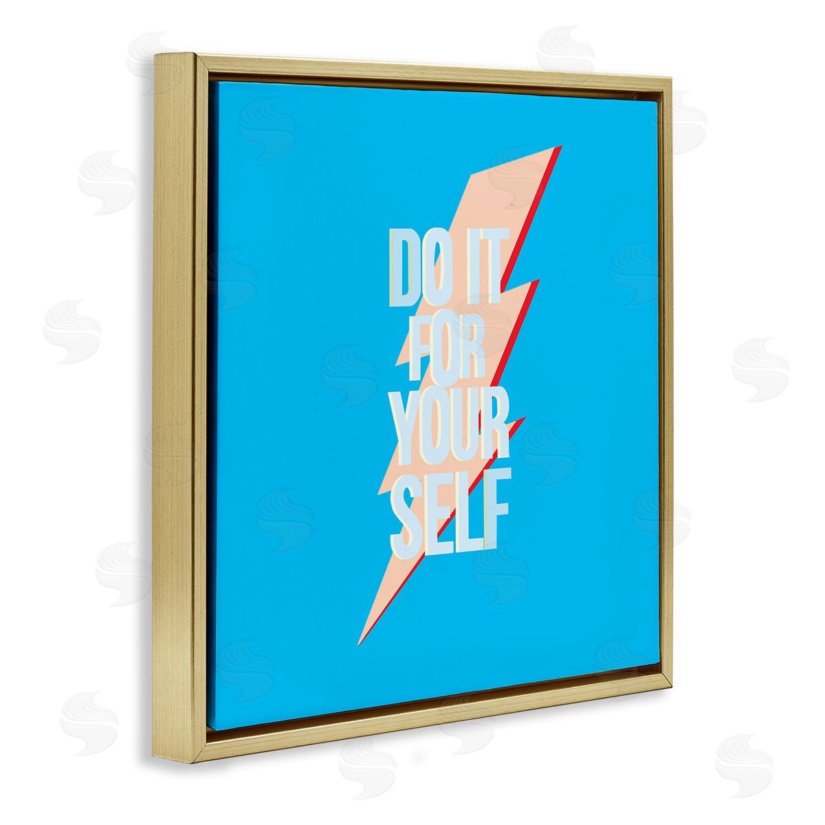 Ashley Singleton Do It For Yourself Self Care Gold Floating Frame Canvas Wall Art Print