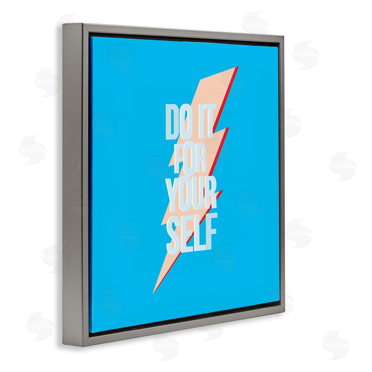 Ashley Singleton Do It For Yourself Self Care Gray Floating Frame Canvas Wall Art Print