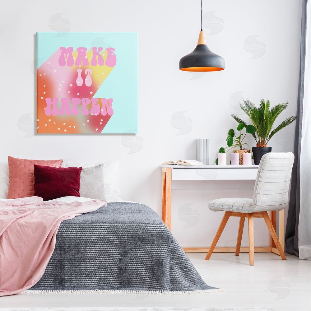 Ashley Singleton Make It Happen Groovy Stars Canvas Wall Art in Room