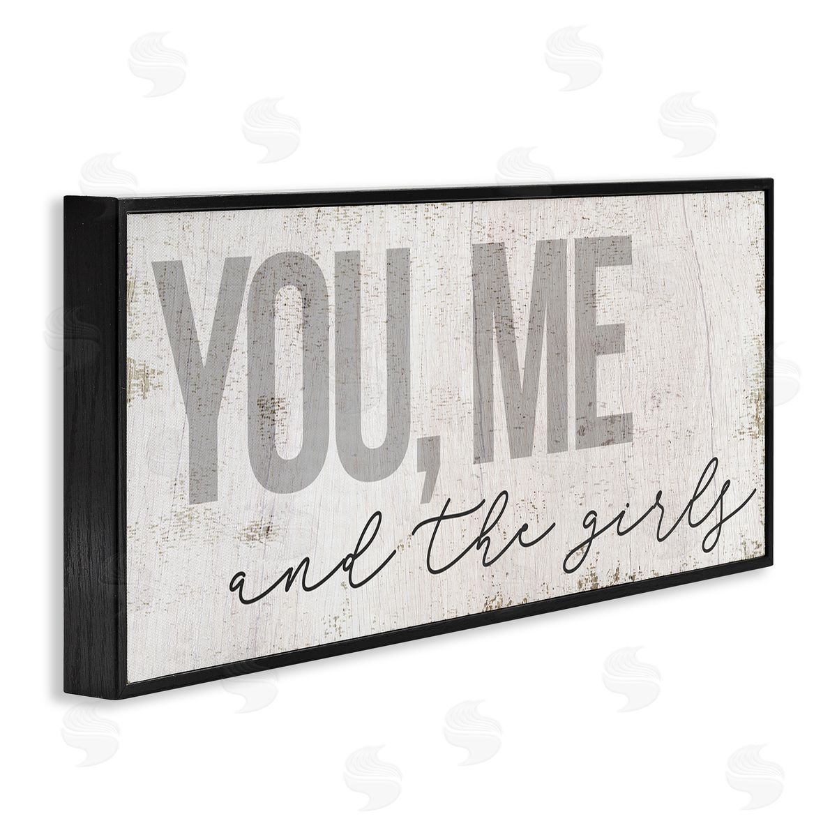 Stupell Studio You Me And The Girls Family Black Framed Glicee Wall Art Print