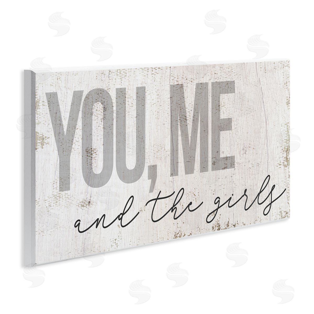 Stupell Studio You Me And The Girls Family Wooden Wall Plaque Art Print
