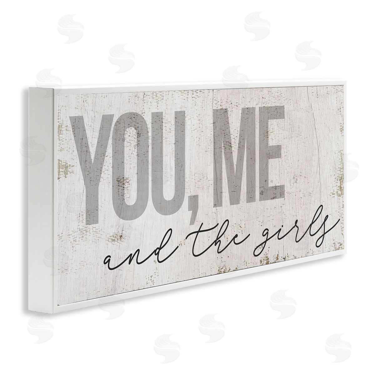 Stupell Studio You Me And The Girls Family White Framed Glicee Wall Art Print