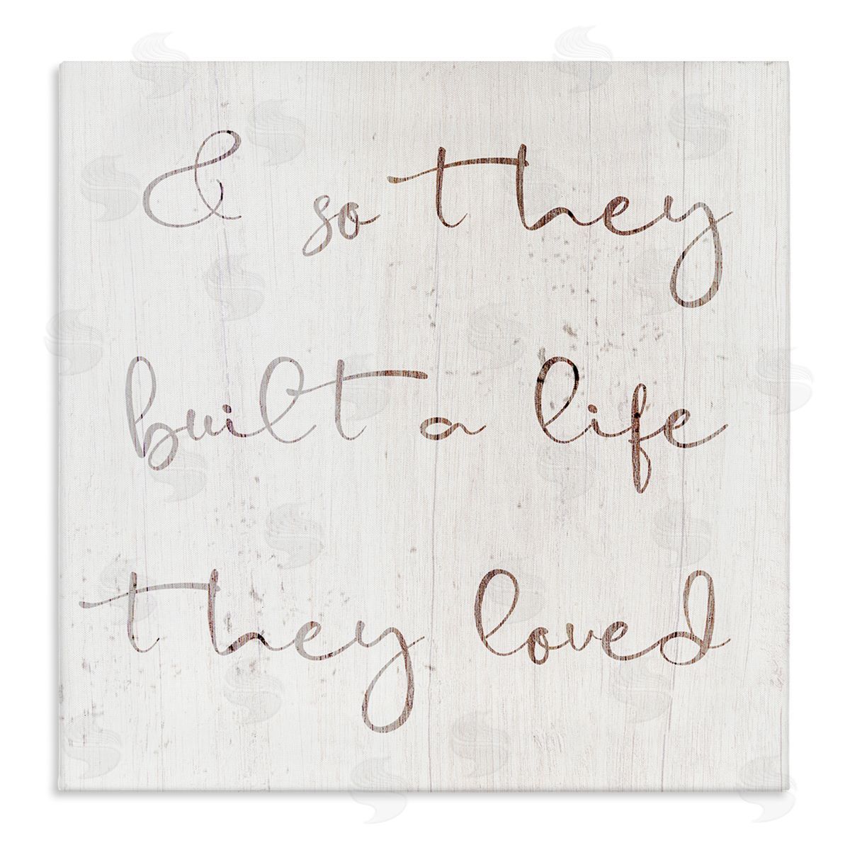 Stupell Studio Built A Life They Loved Romance Stretched Canvas Wall Art Print