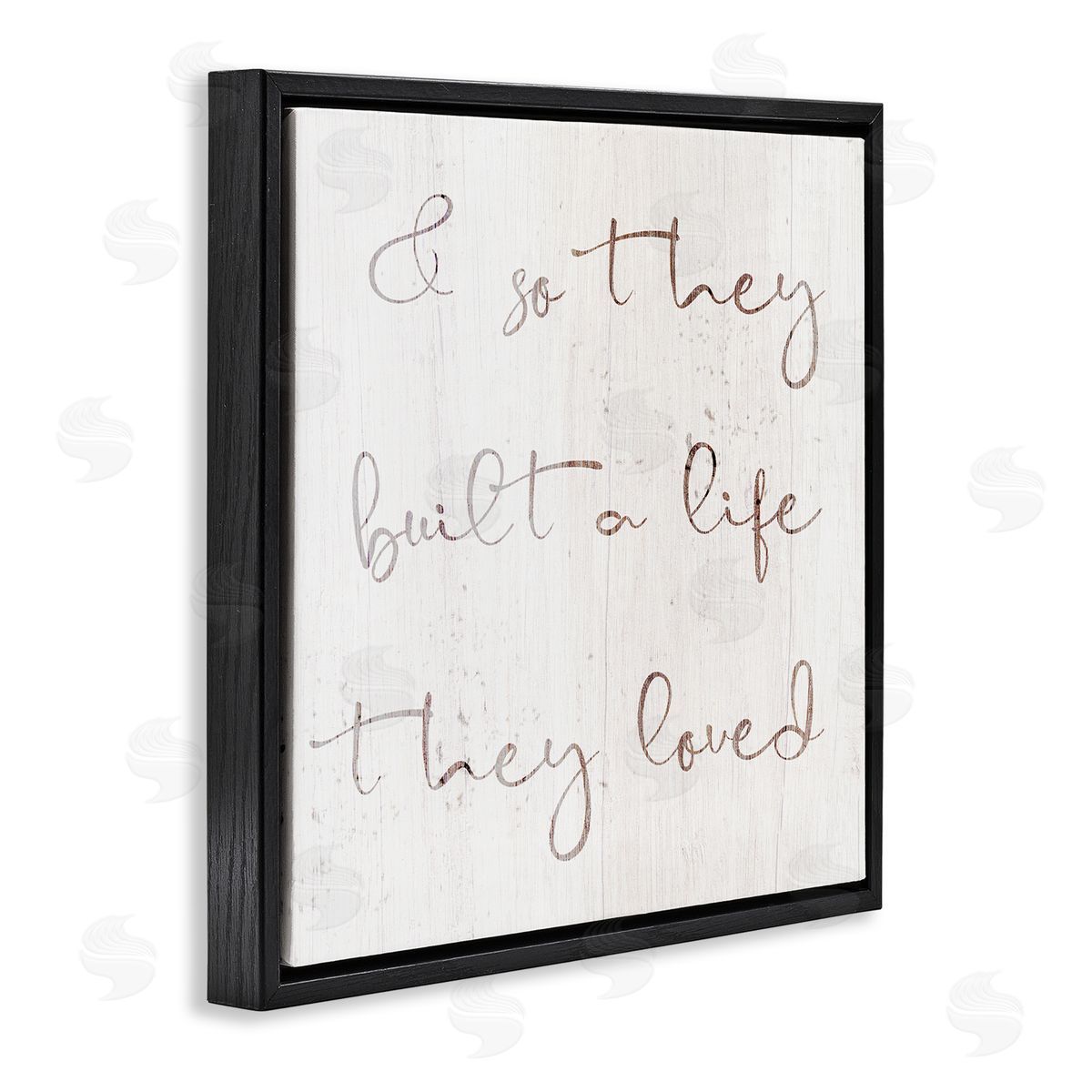 Stupell Studio Built A Life They Loved Romance Black Floating Frame Canvas Wall Art Print