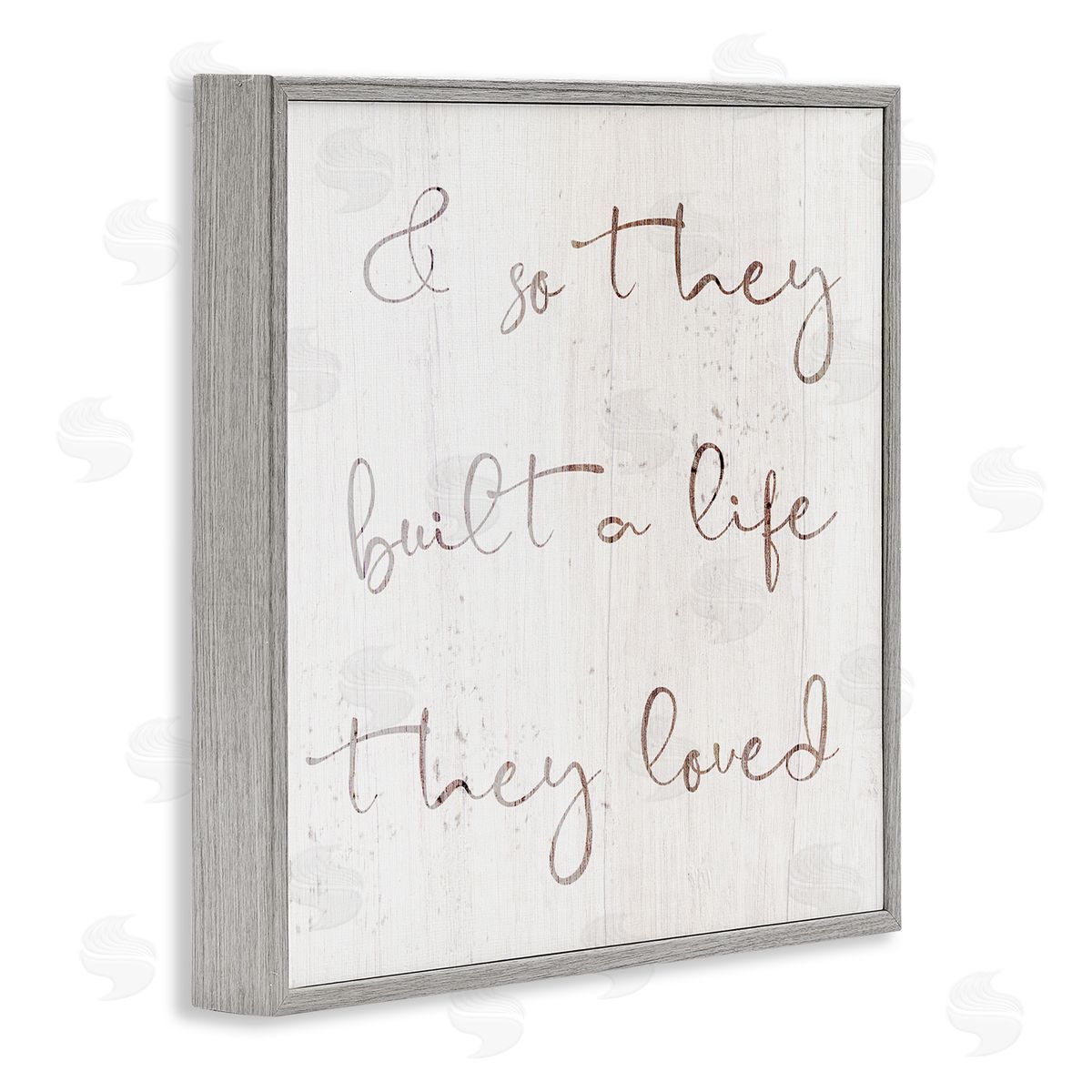 Stupell Studio Built A Life They Loved Romance Gray Framed Glicee Wall Art Print