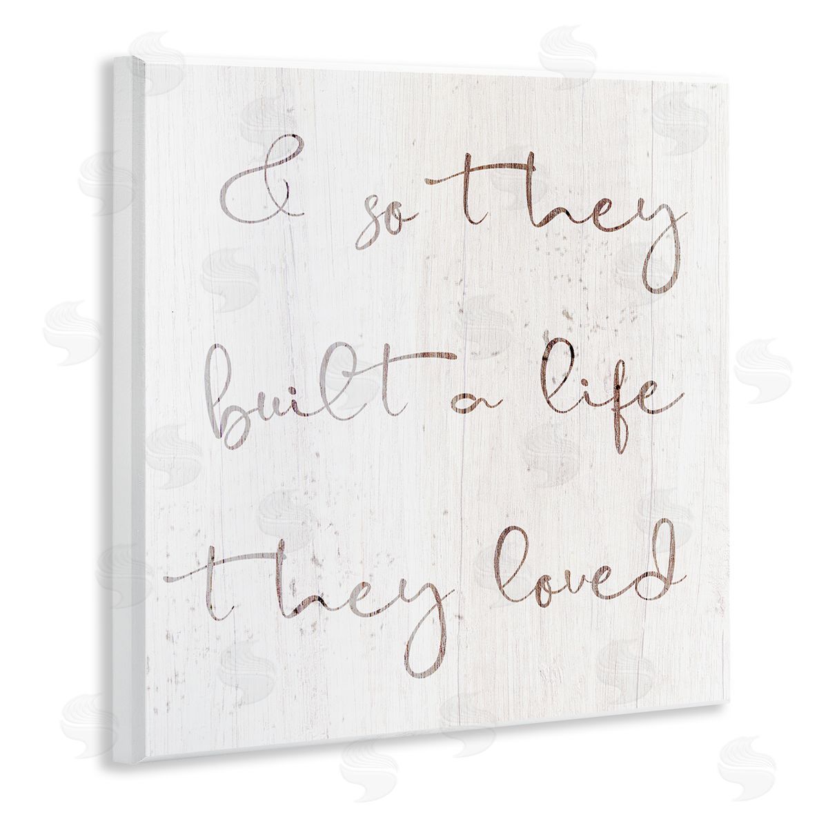 Stupell Studio Built A Life They Loved Romance Wooden Wall Plaque Art Print