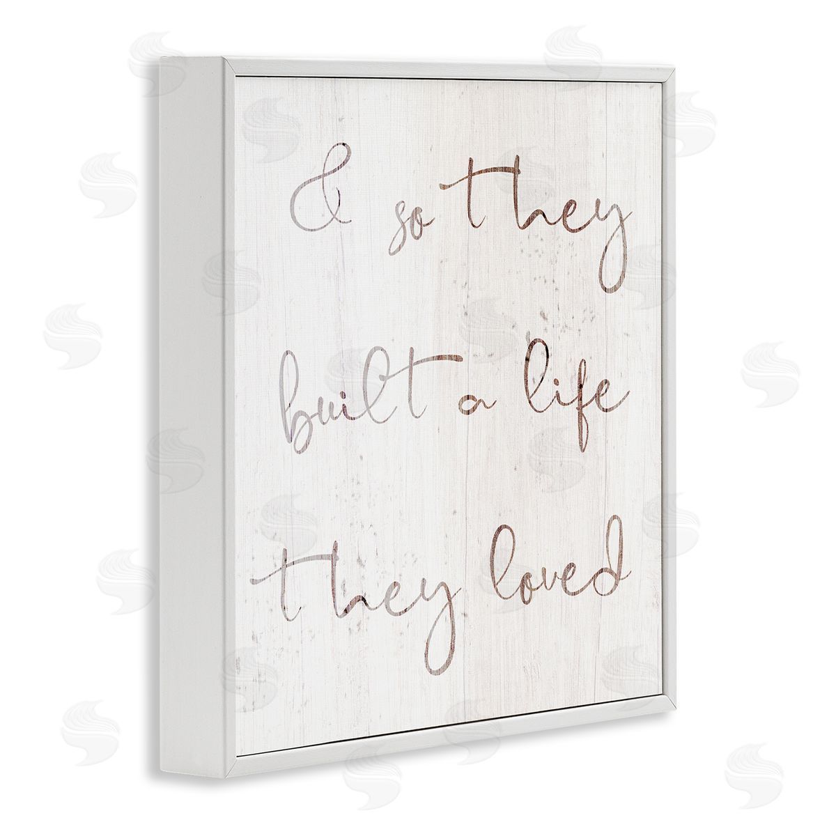 Stupell Studio Built A Life They Loved Romance White Framed Glicee Wall Art Print