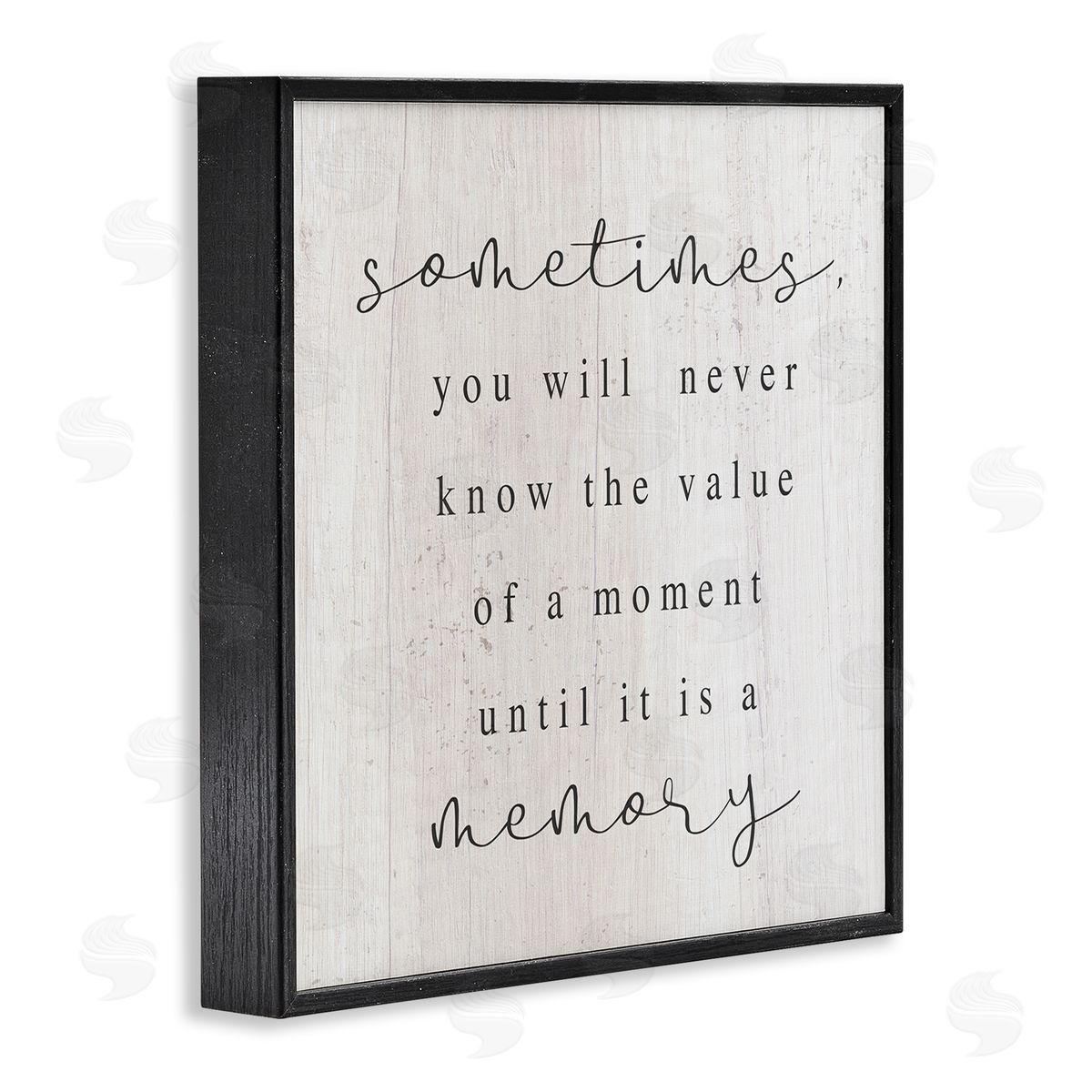 Stupell Studio Value Of A Moment Inspirational Black Framed Glicee Wall Art Print