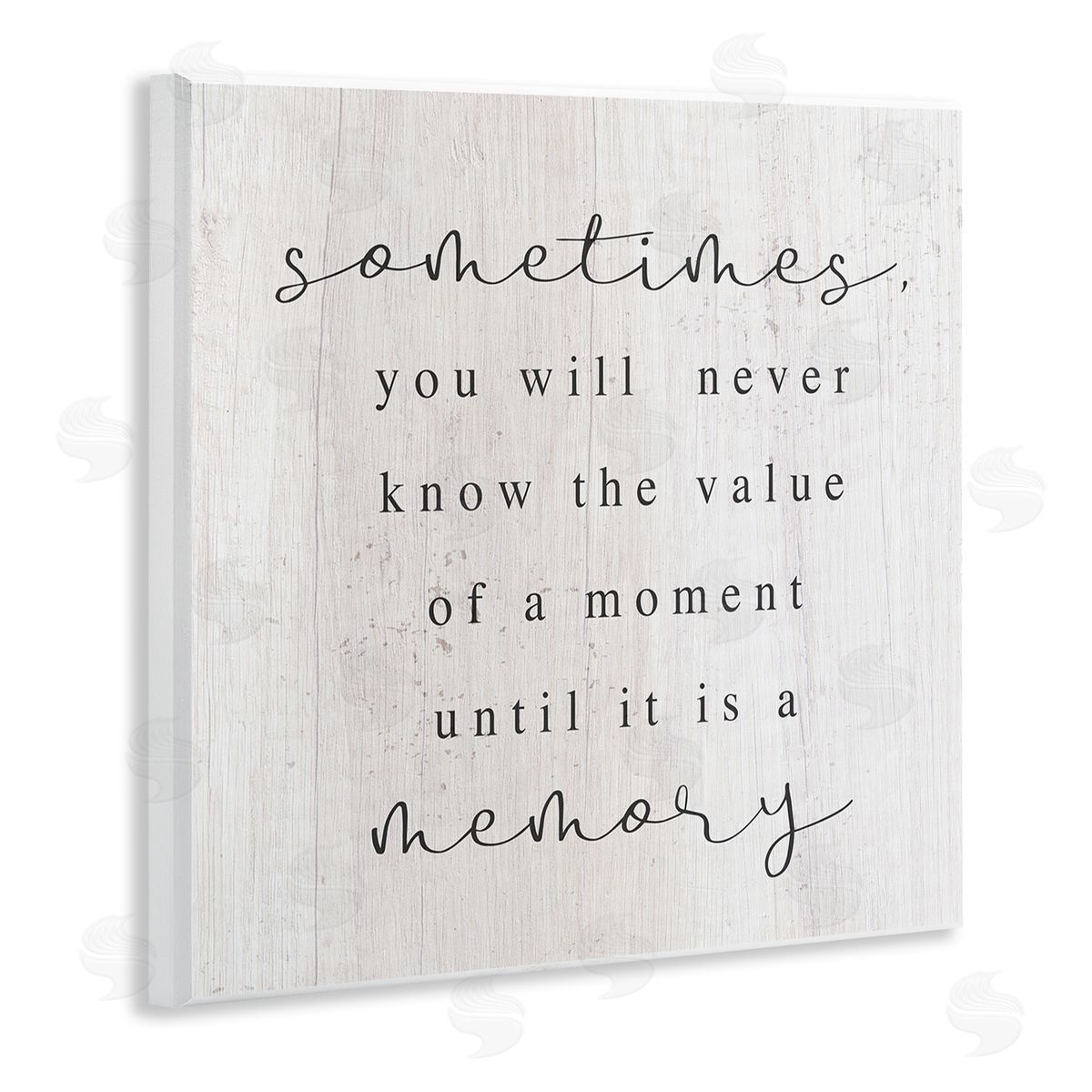 Stupell Studio Value Of A Moment Inspirational Wooden Wall Plaque Art Print