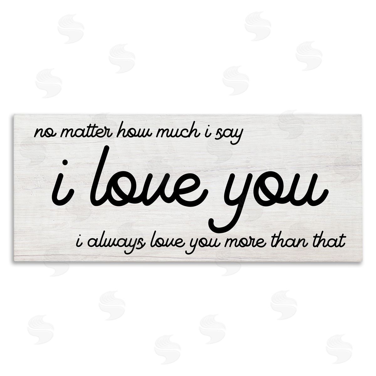 Stupell Studio I Love You More Romantic Stretched Canvas Wall Art Print