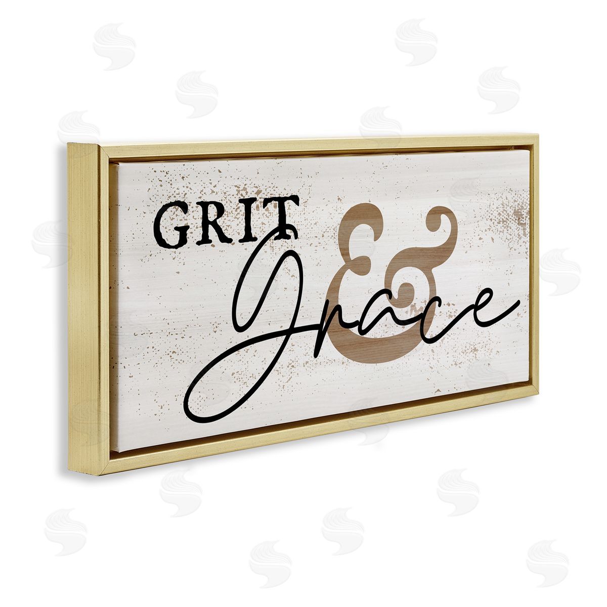 Stupell Studio Grit & Grace Southern Charm Gold Floating Frame Canvas Wall Art Print
