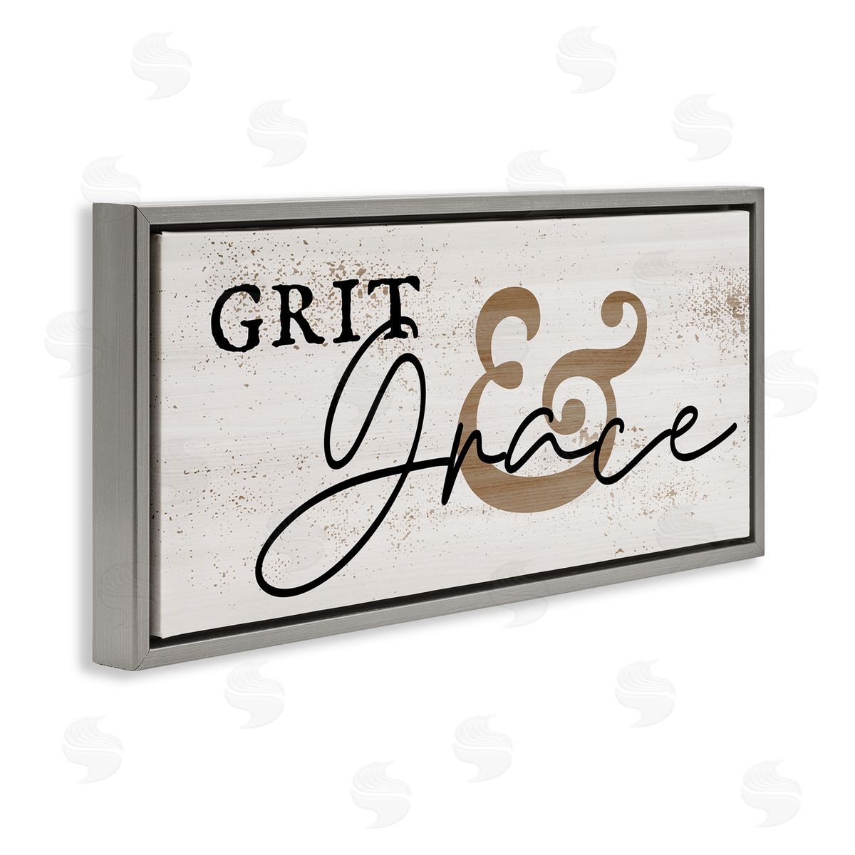 Stupell Studio Grit & Grace Southern Charm Gray Floating Frame Canvas Wall Art Print
