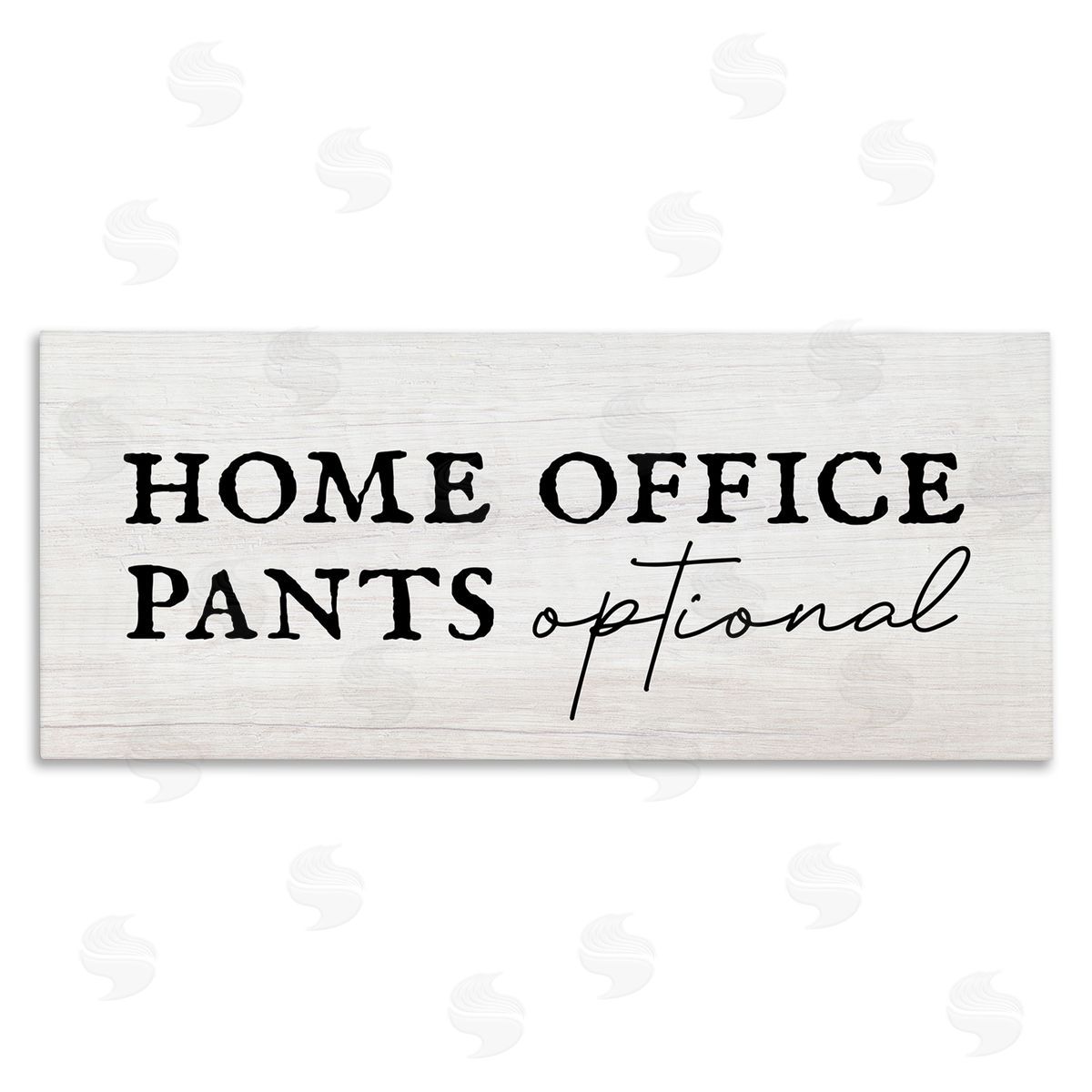 Stupell Studio Home Office Pants Optional Funny Stretched Canvas Wall Art Print