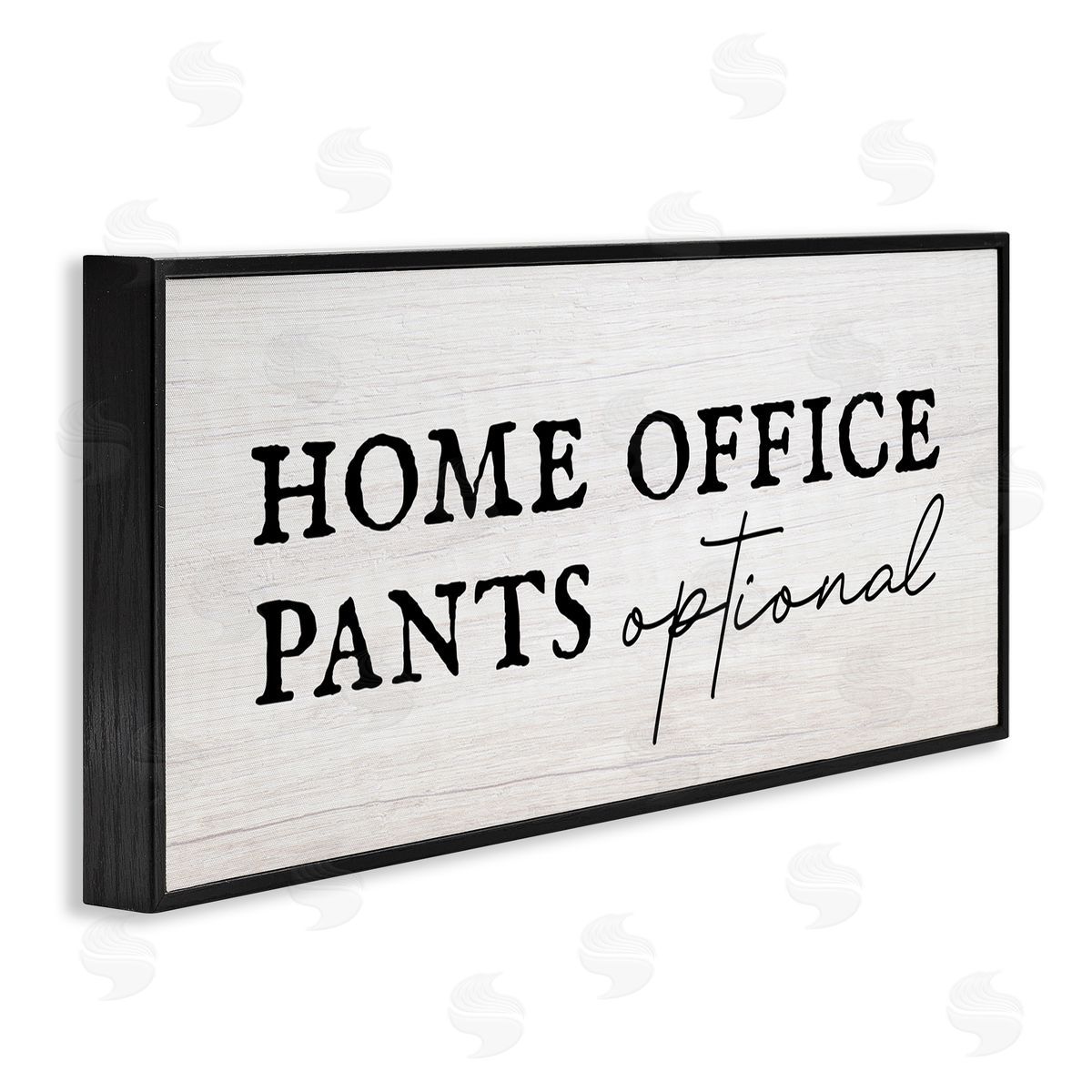 Stupell Studio Home Office Pants Optional Funny Black Framed Glicee Wall Art Print