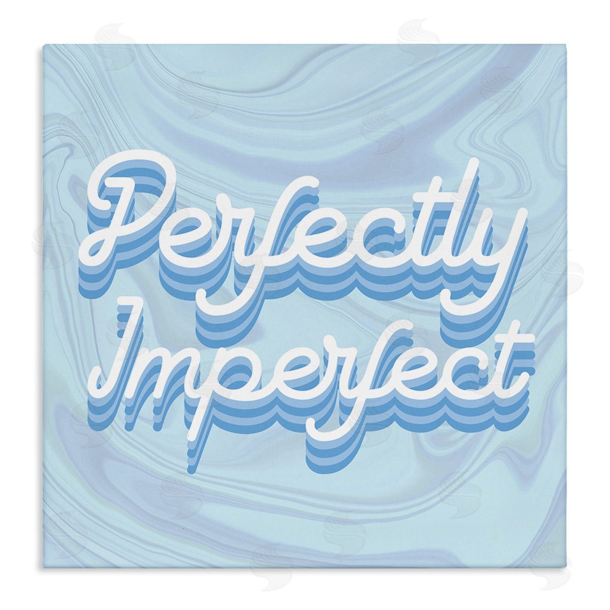 Stupell Studio Perfectly Imperfect Phrase Stretched Canvas Wall Art Print