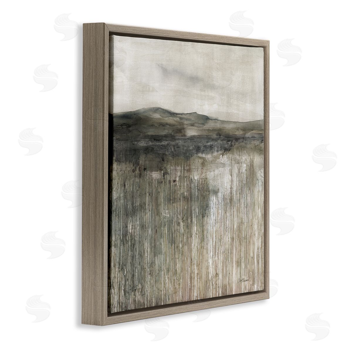 Carol Robinson Brown Mountain Landscape Brown Floating Frame Canvas Wall Art Print