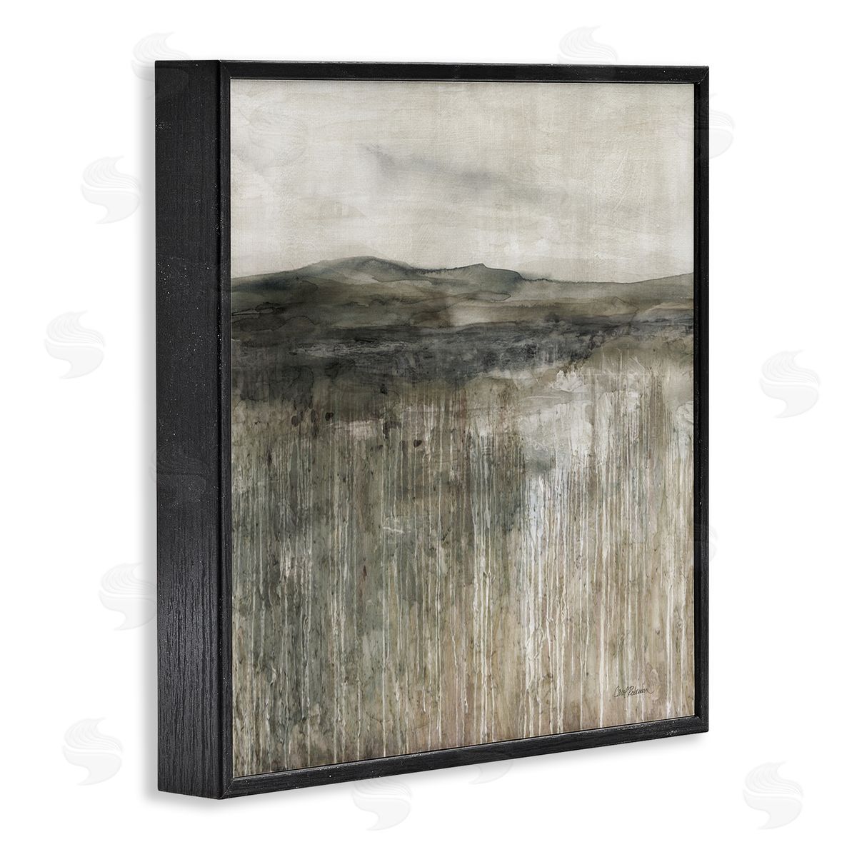 Carol Robinson Brown Mountain Landscape Black Framed Glicee Wall Art Print