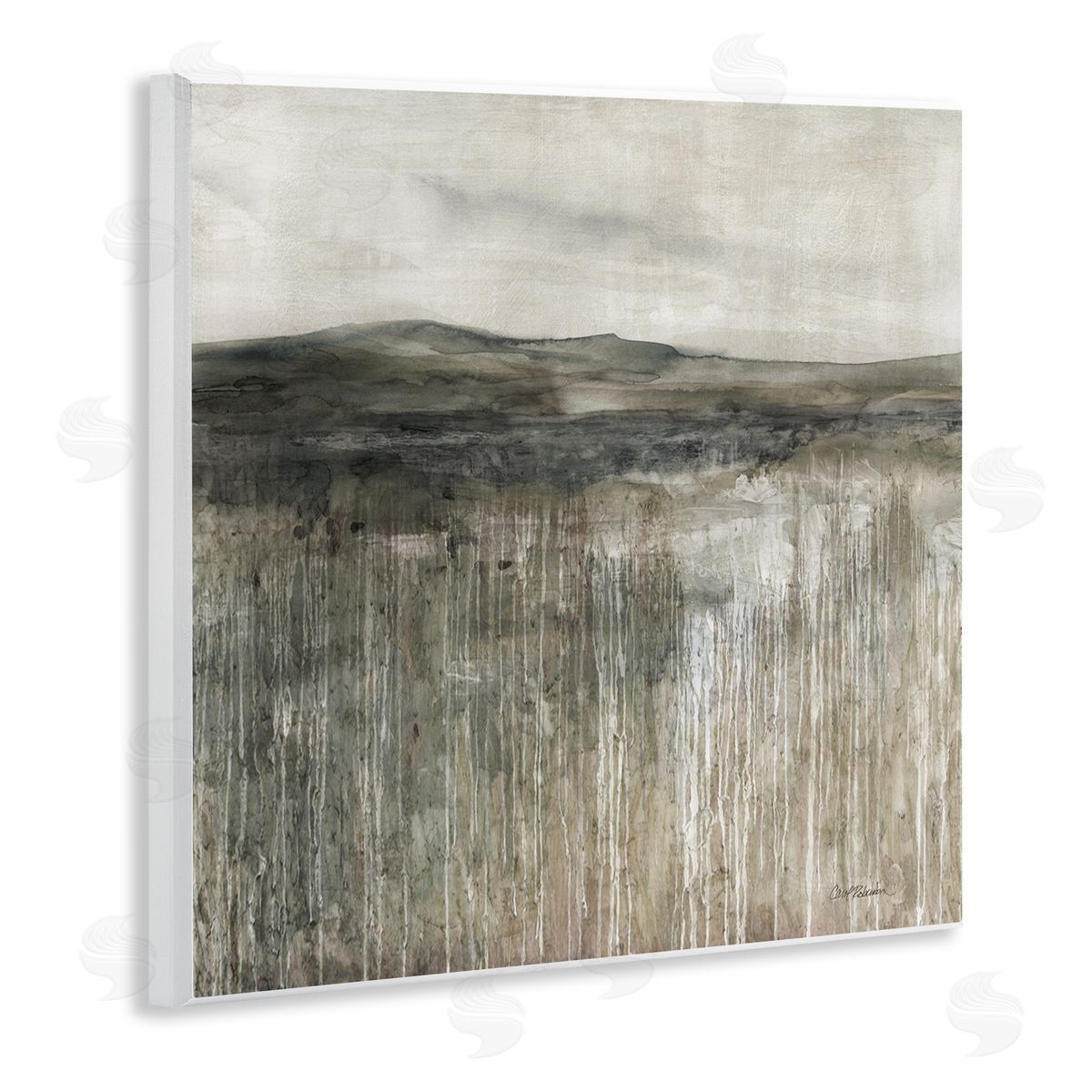 Carol Robinson Brown Mountain Landscape Wooden Wall Plaque Art Print